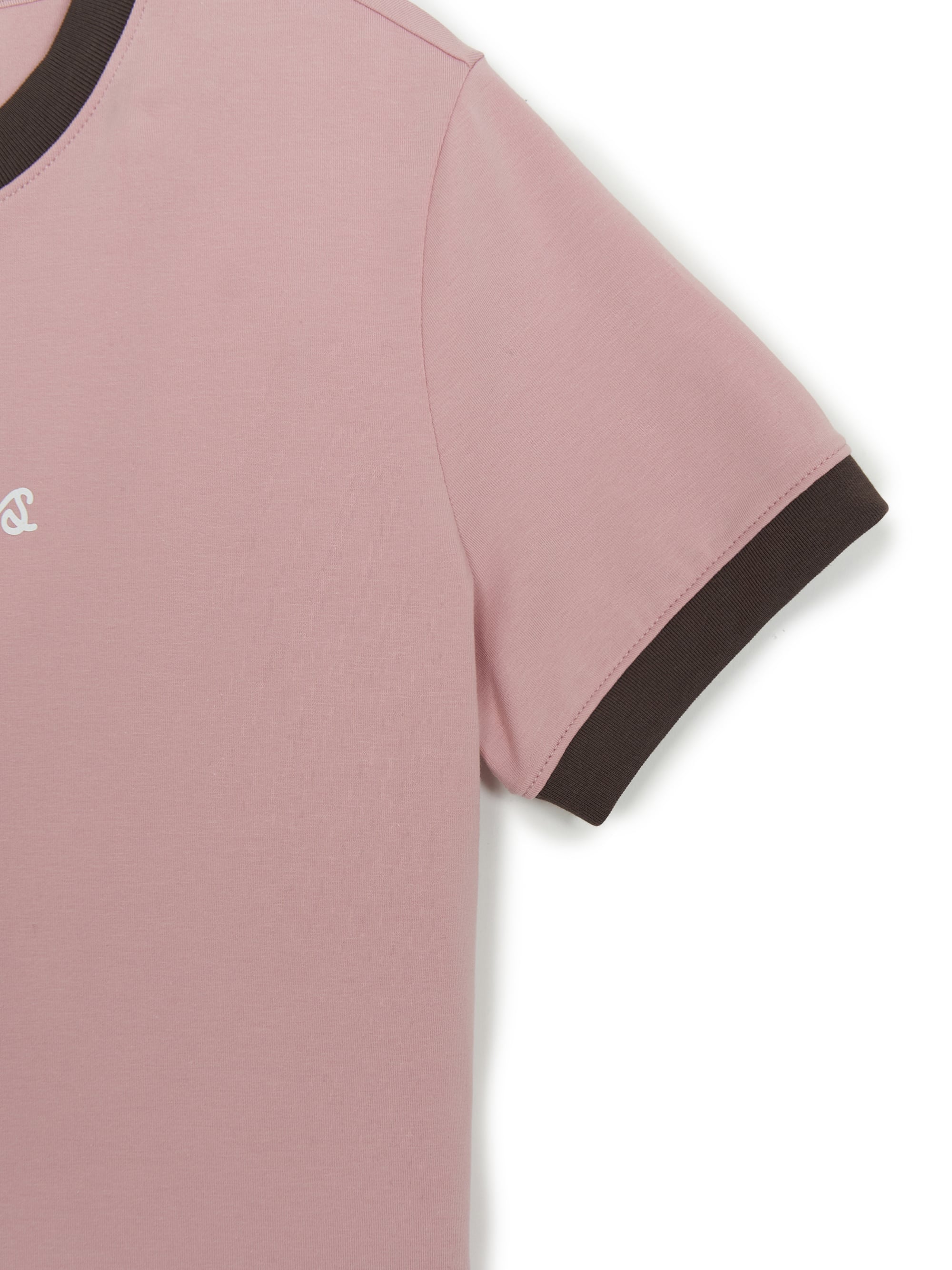MLB Korea Women's Sportive Cursive Ringer Crop T-shirts