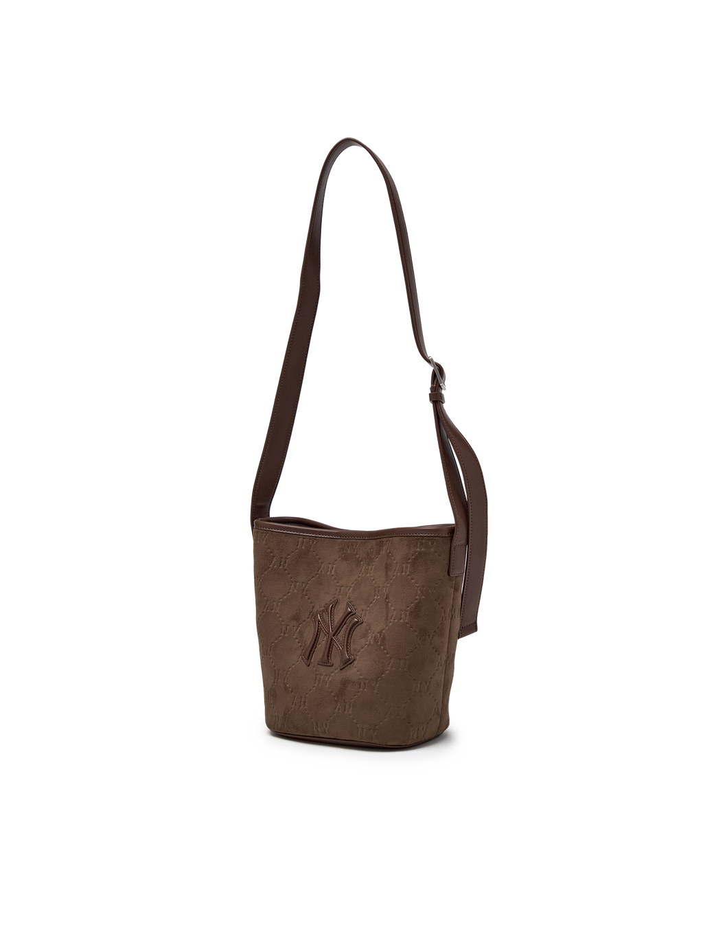 MLB Korea Monogram Suede Bucket Bag
