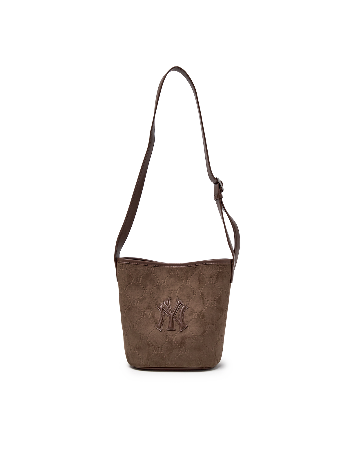 MLB Korea Monogram Suede Bucket Bag
