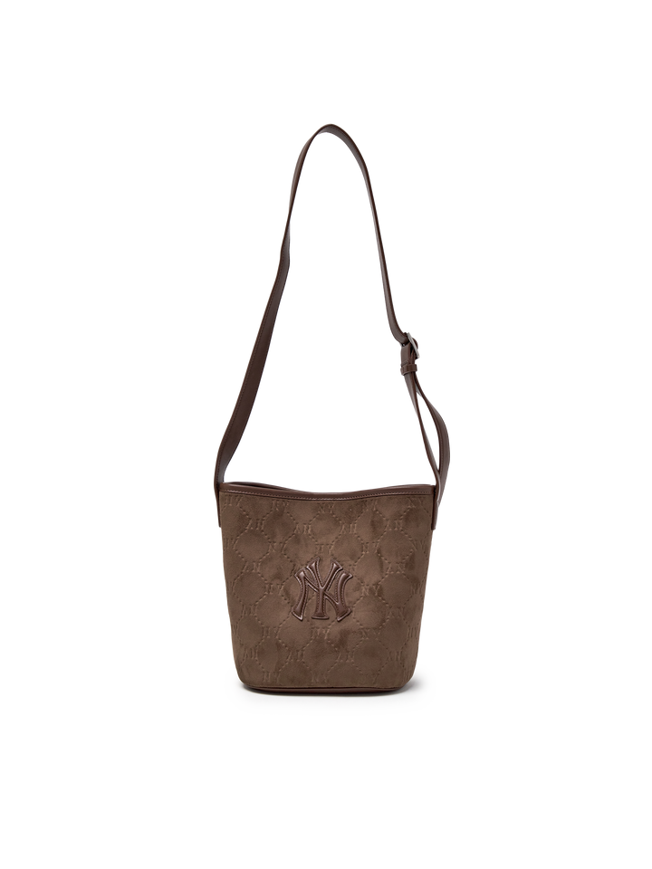 Mlb Monogram Suede Bucket Bag