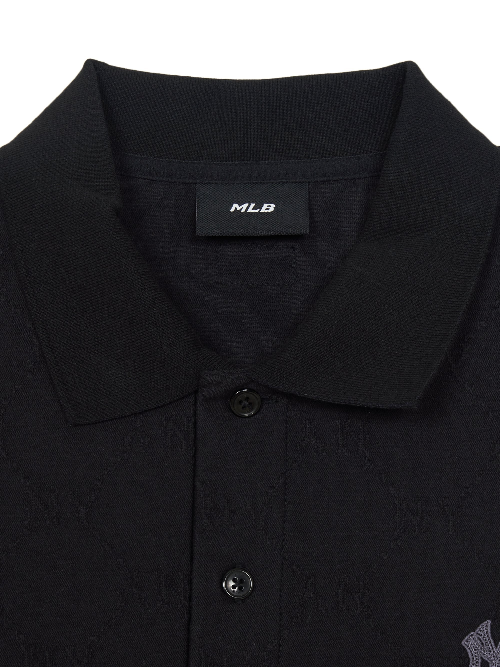 MLB Korea Dia Monogram Tonal Jacquard Polo T-Shirts