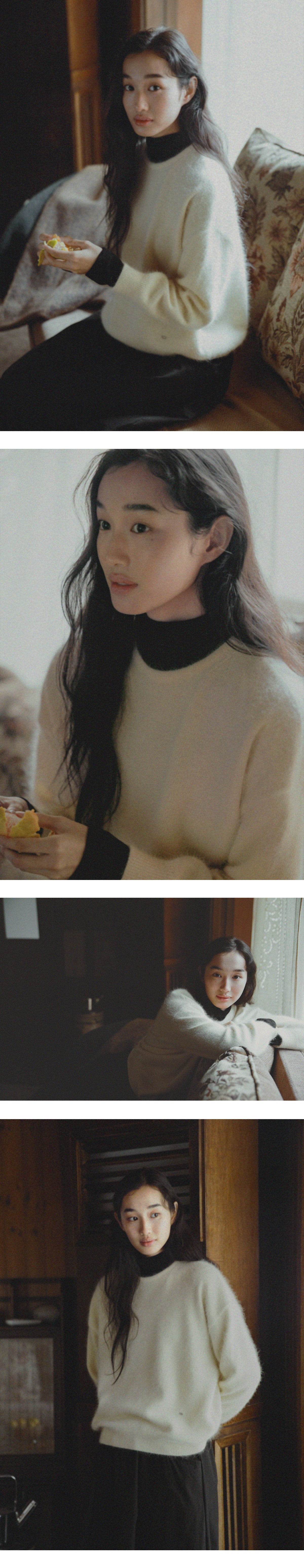 Mango Maniplease Ainee Angora Knit Vanilla