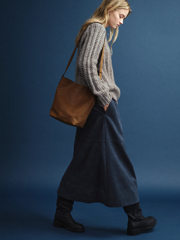 Facade Pattern Antique Shepherd Bag olive brown