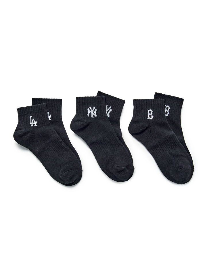 MLB Korea Small Logo Low Socks 3Pairs Set
