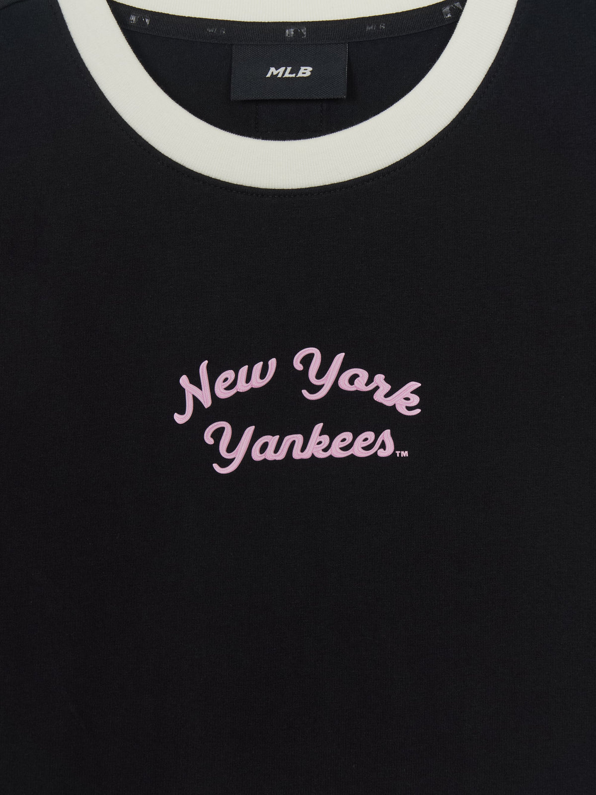 Mlb Women's Sportive Lettering Slim Crop Ringer T-shirts