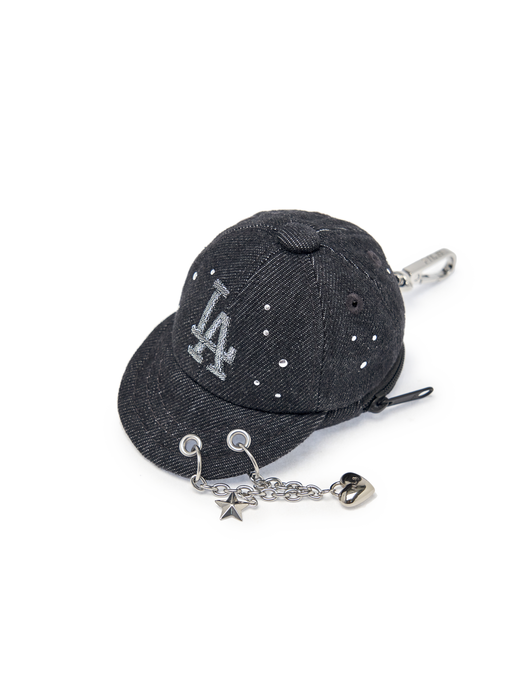 MLB Korea Basic Denim Point Ballcap Pouch Keyring