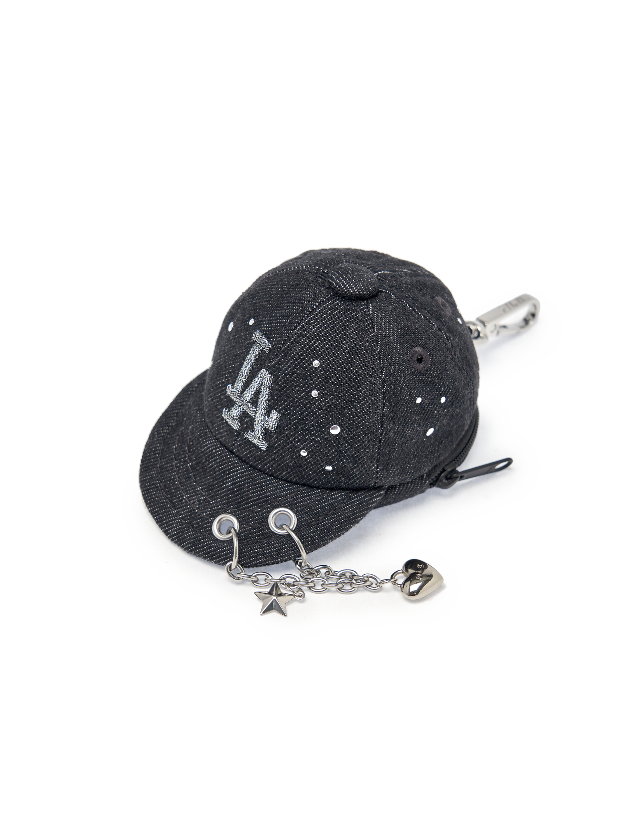MLB Korea Basic Denim Point Ballcap Pouch Keyring