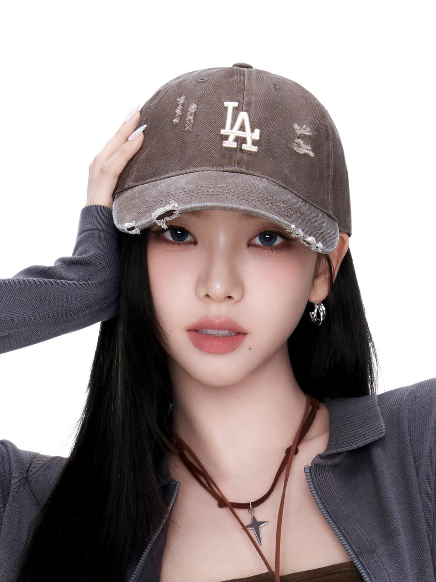 [카리나PICK] Distressed-Wash Unstructured Ball Cap LA다저스