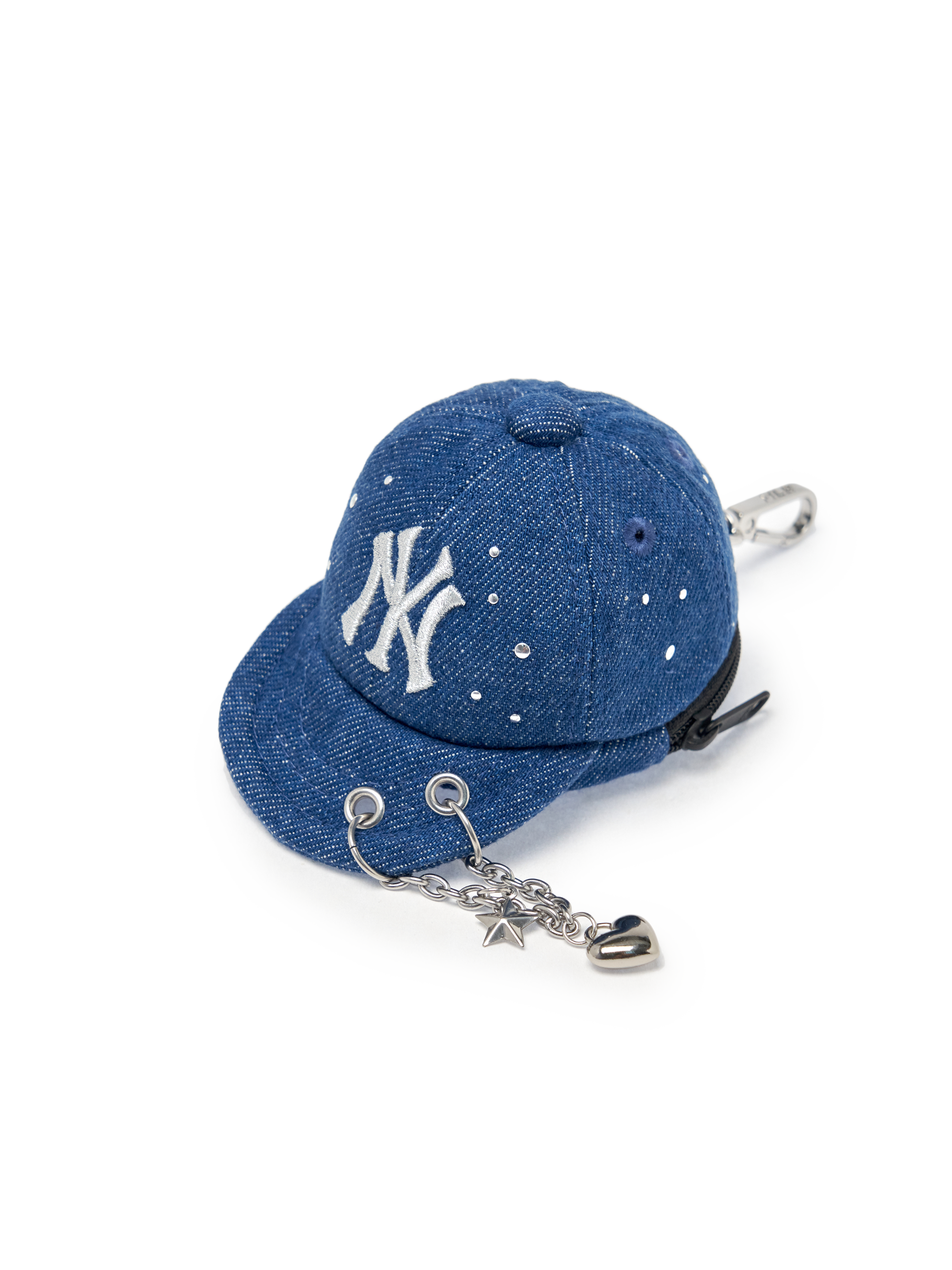 MLB Korea Basic Denim Point Ballcap Pouch Keyring
