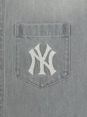 MLB Korea Basic Small Logo Summer Tencel Short Sleeve Denim Shirt