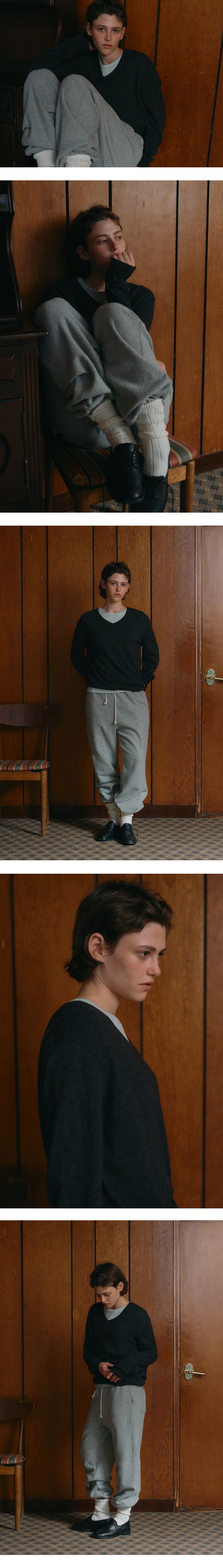 Mango Maniplease Bant V Knit Charcoal
