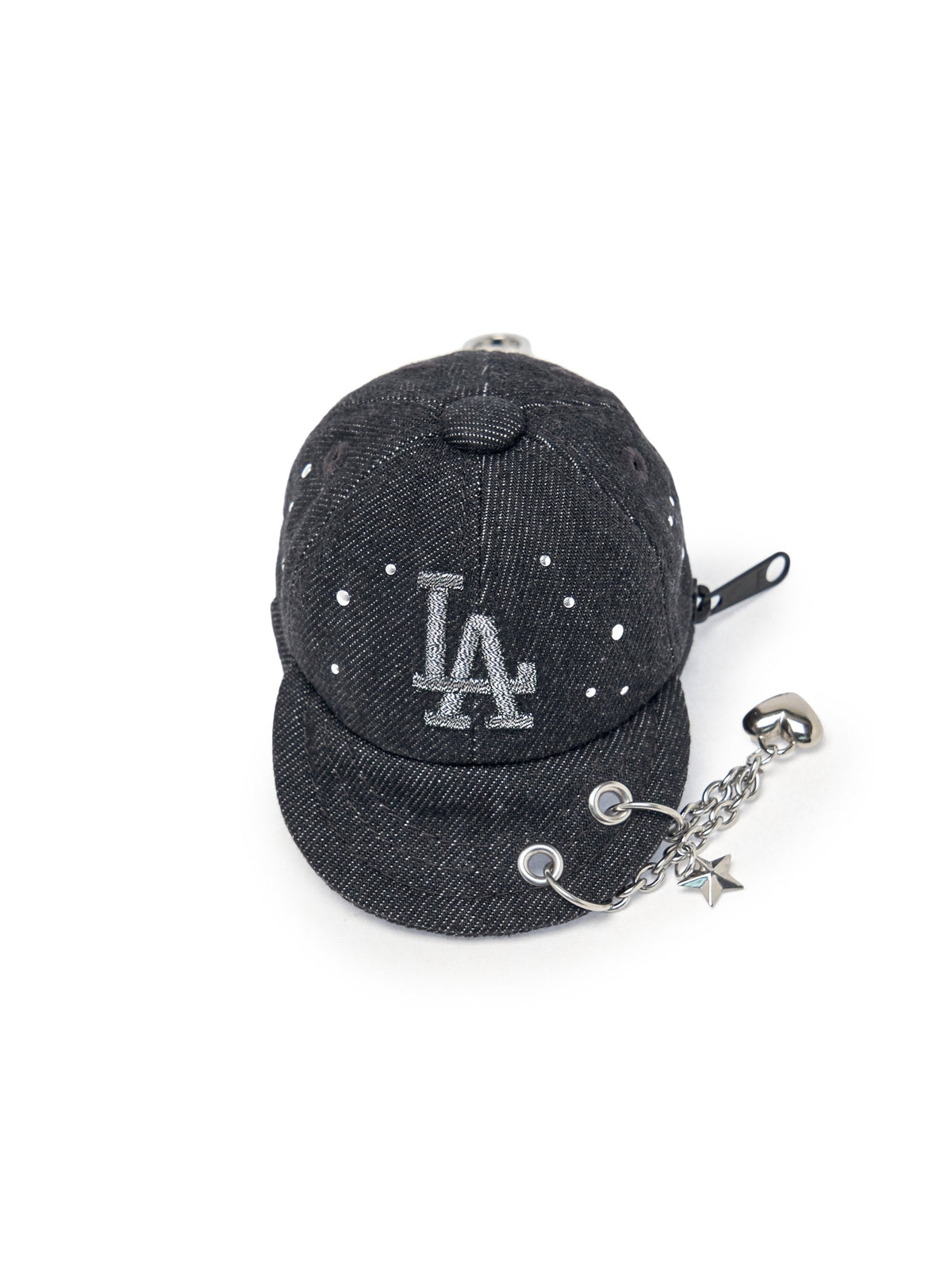 Mlb Basic Denim Point Ballcap Pouch Keyring