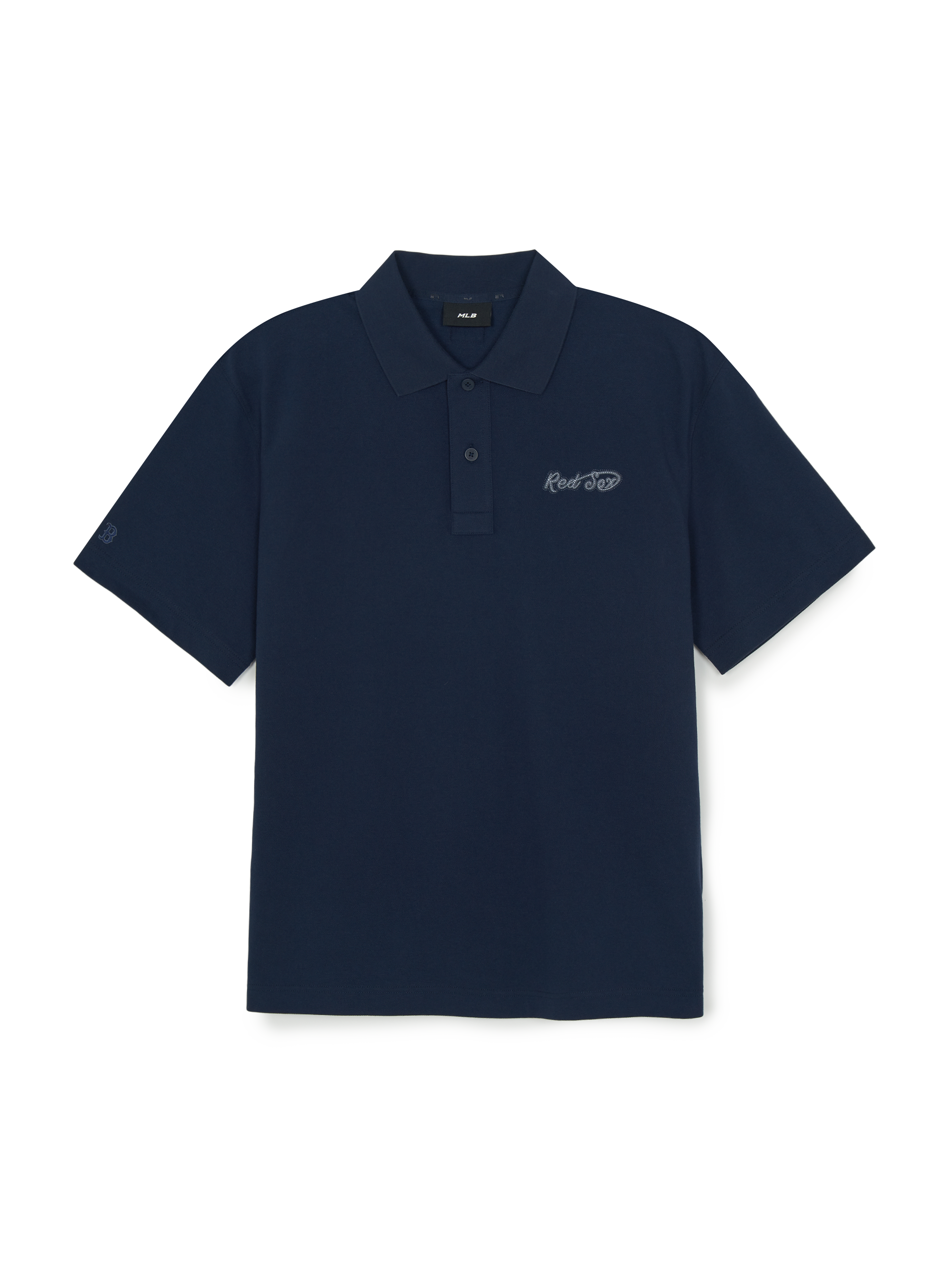 MLB Korea Varsity Small Cursive Over Fit Polo T-Shirts