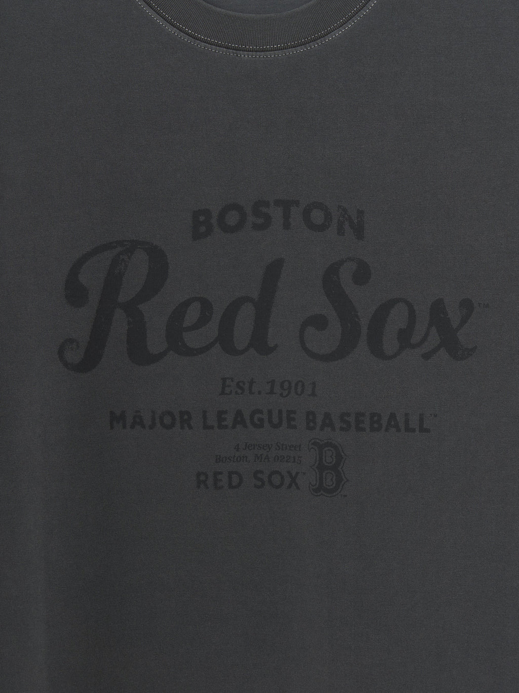 MLB Korea Vintage Washing Letter Graphic T-shirt