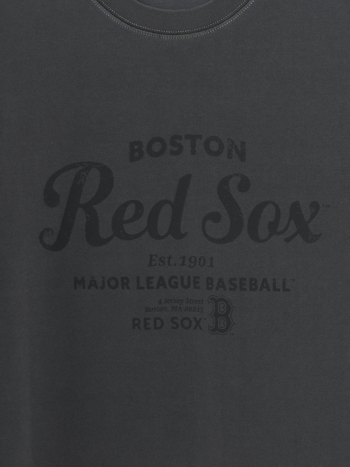 MLB Korea Vintage Washing Letter Graphic T-shirt