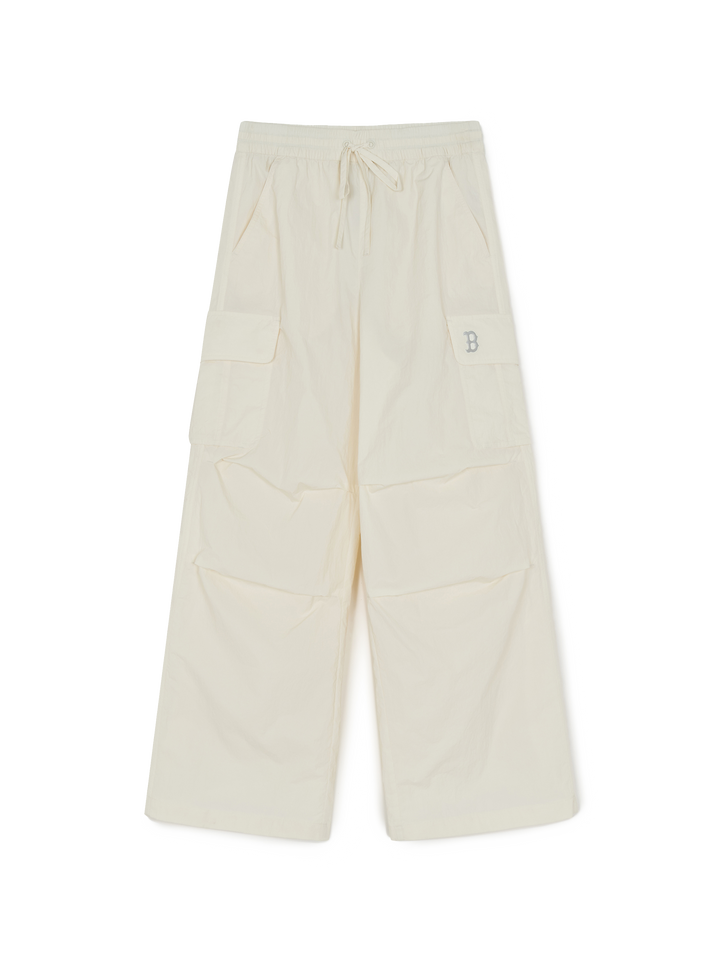 Mlb Women's Gorpcore Glossy High Waist Cargo Wide Flare Pants