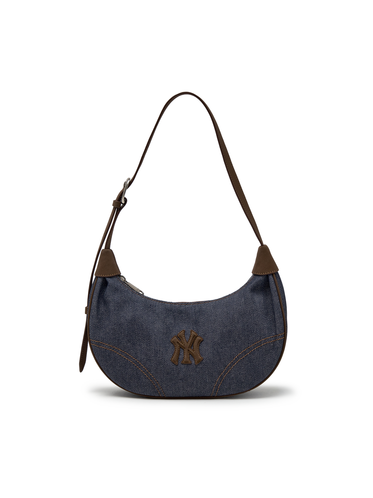 Mlb Denim Color Combination Hobo Bag