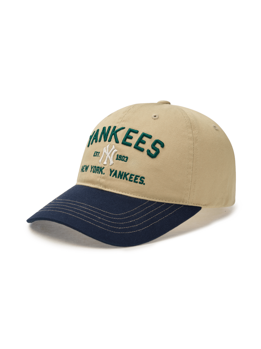 Varsity Lettering Contrast Unstructured Baseball Cap 뉴욕양키스