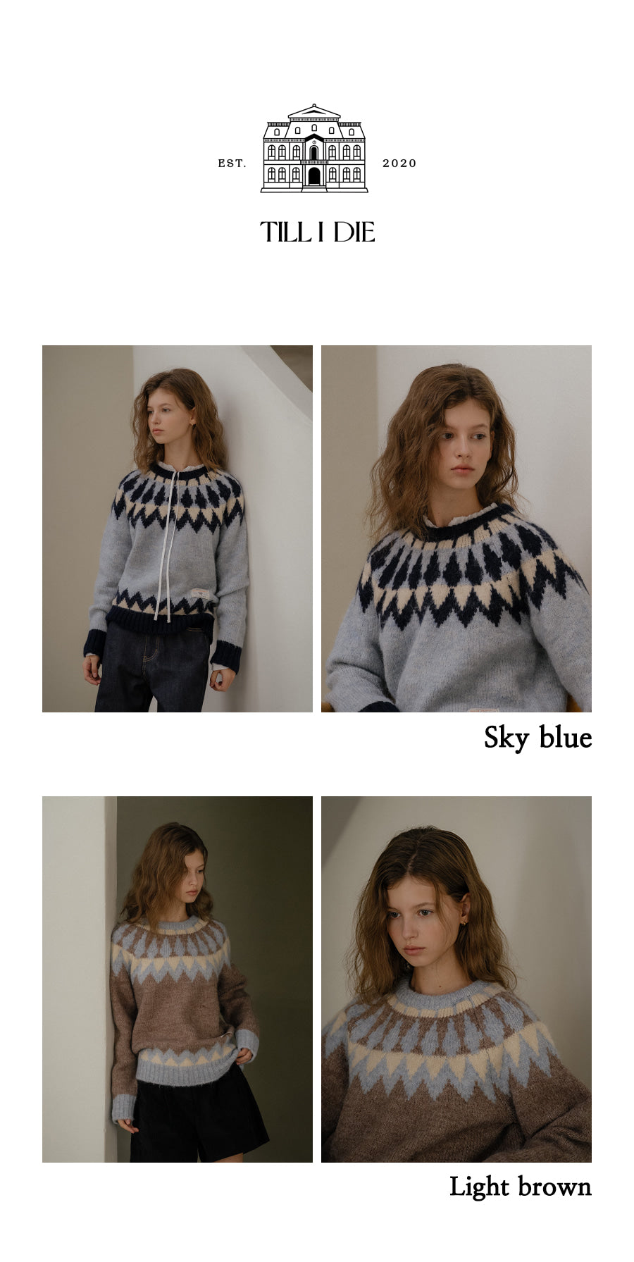 Tillidie Nordic wool blended round knit