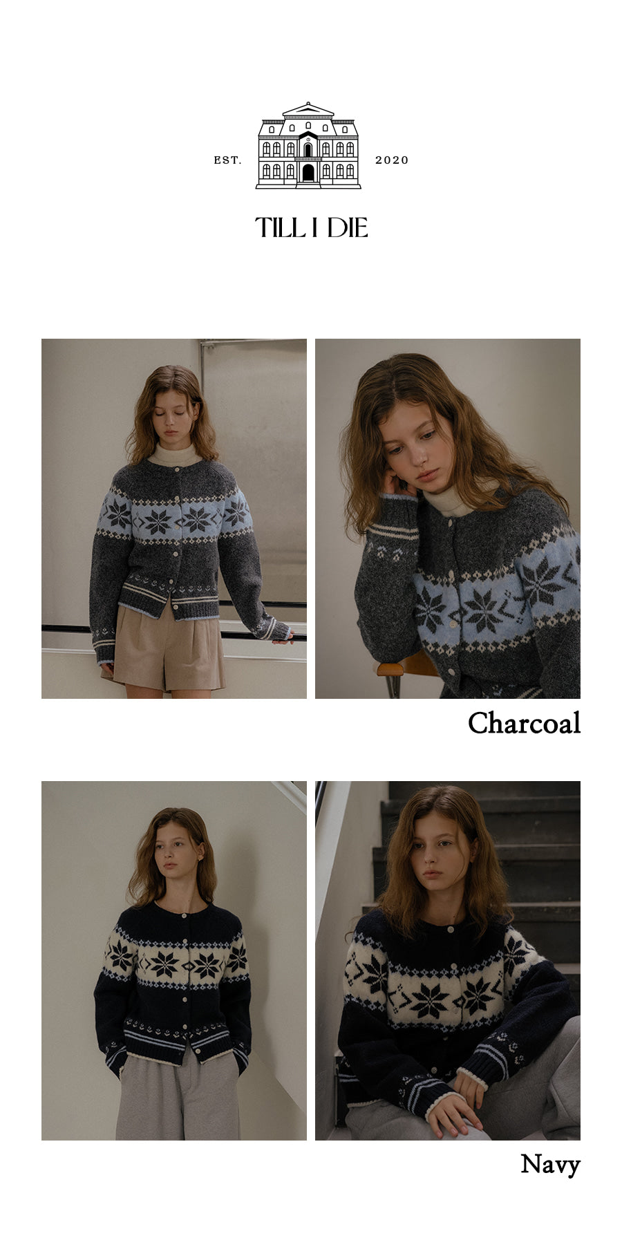 Tillidie Snowflake wool blended cardigan