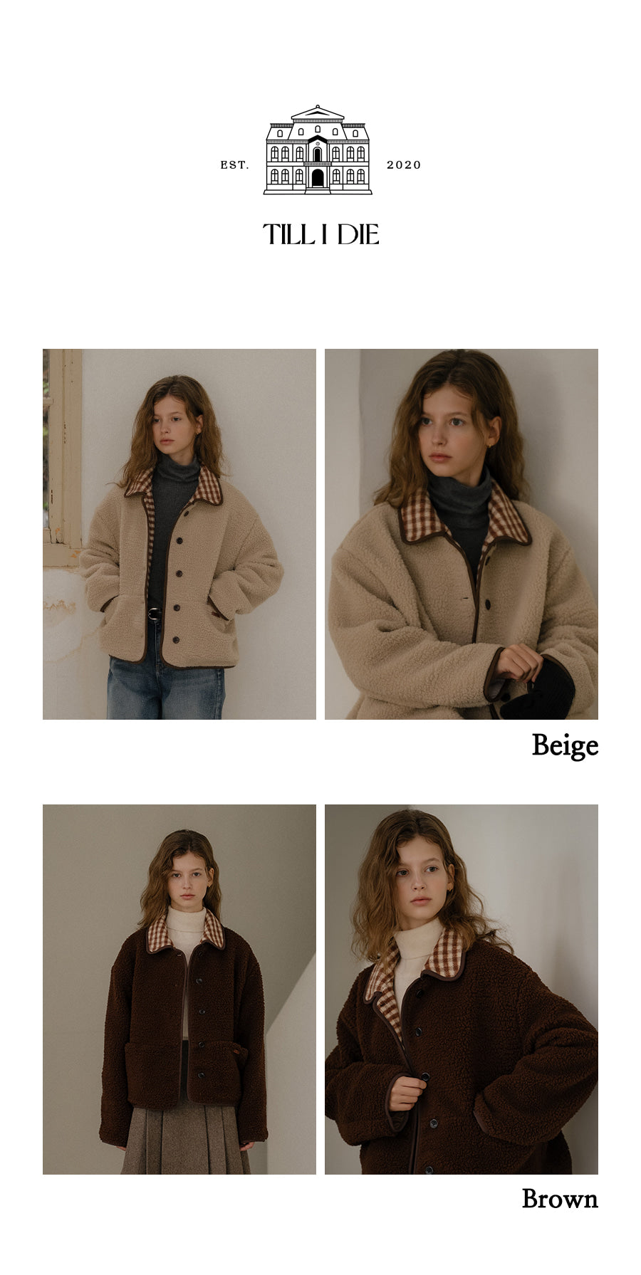 Tillidie Check collar detail dumble jumper