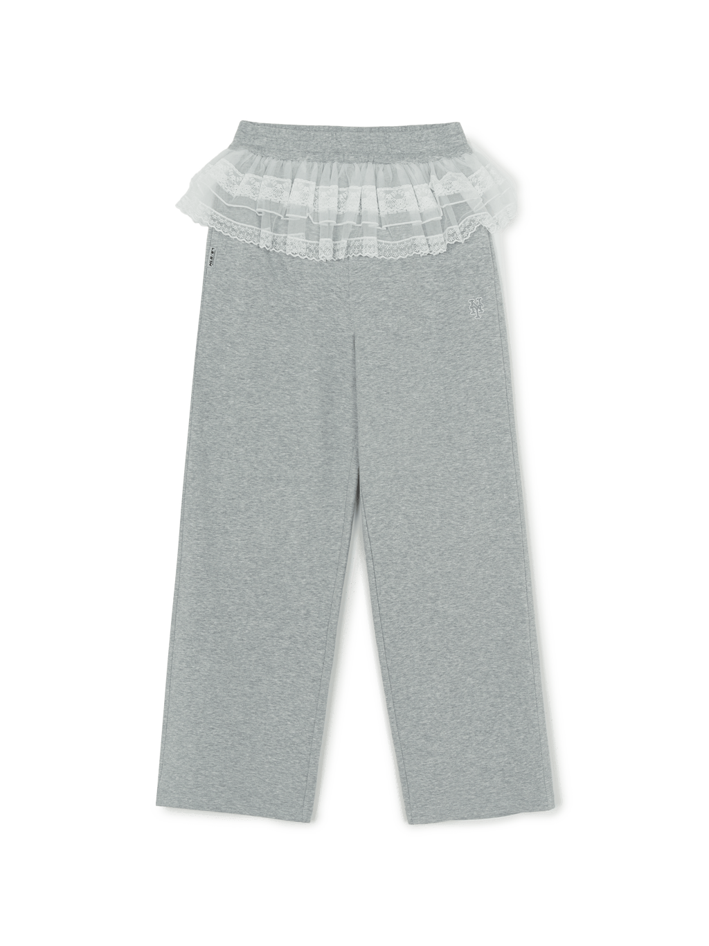 [mlb korea] Women's Basic Lace Ruffle Semi Wide Pants