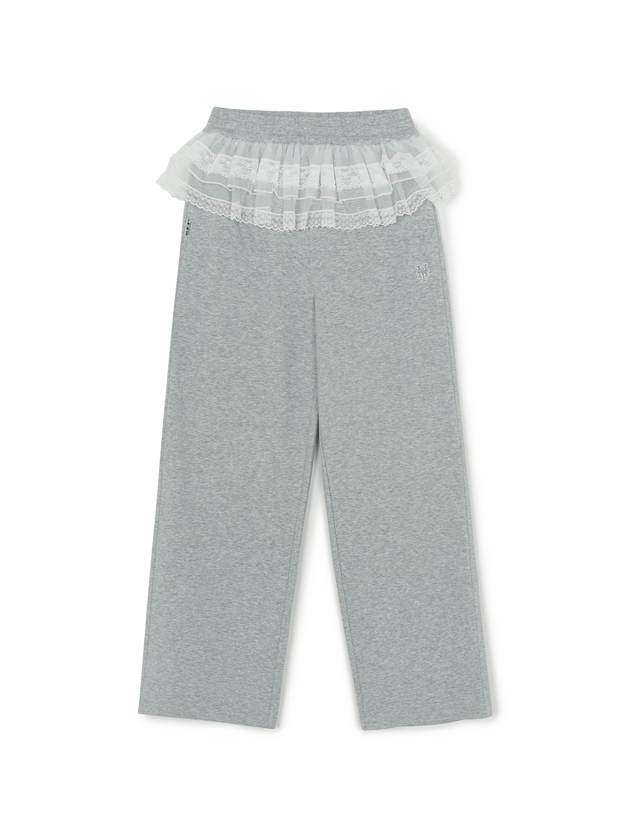 [mlb korea] Women's Basic Lace Ruffle Semi Wide Pants