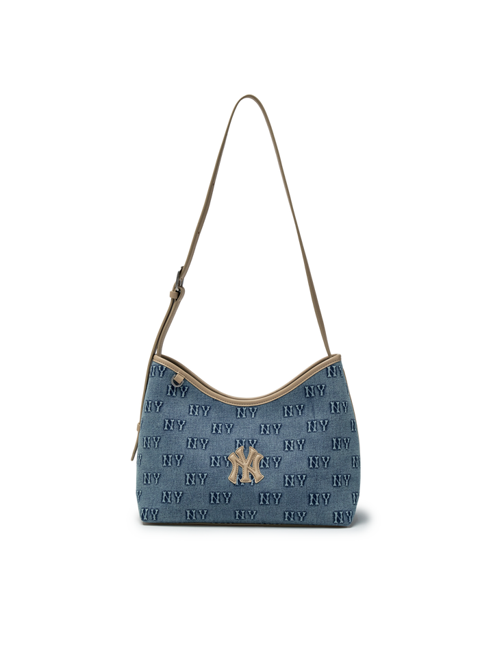 MLB Classic Monogram Denim Embo Bucket Bag
