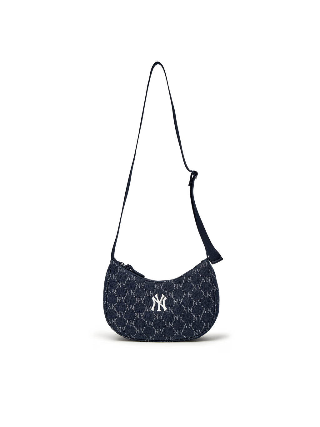 MLB Korea Dia Monogram Denim Jqd Hobo Bag