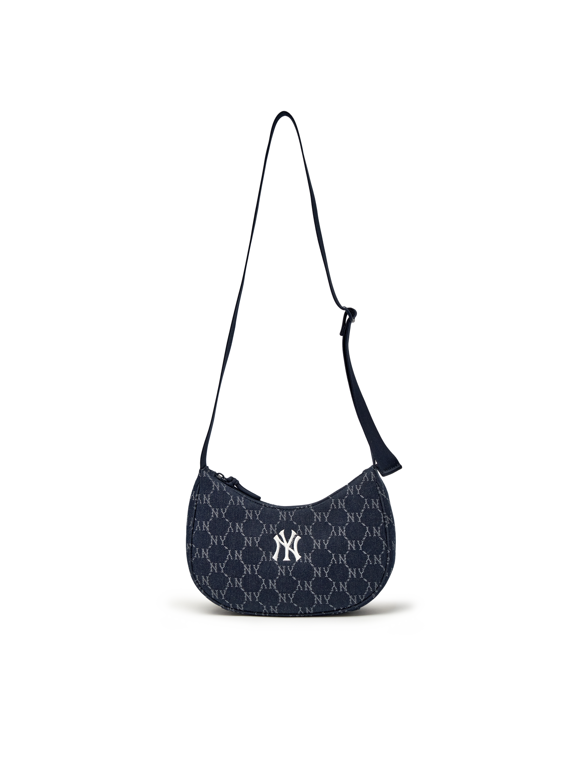 MLB Korea Dia Monogram Denim Jqd Hobo Bag