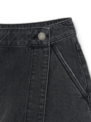 MLB Korea Women's Basic Small Logo Cargo Denim Wrap Skirt