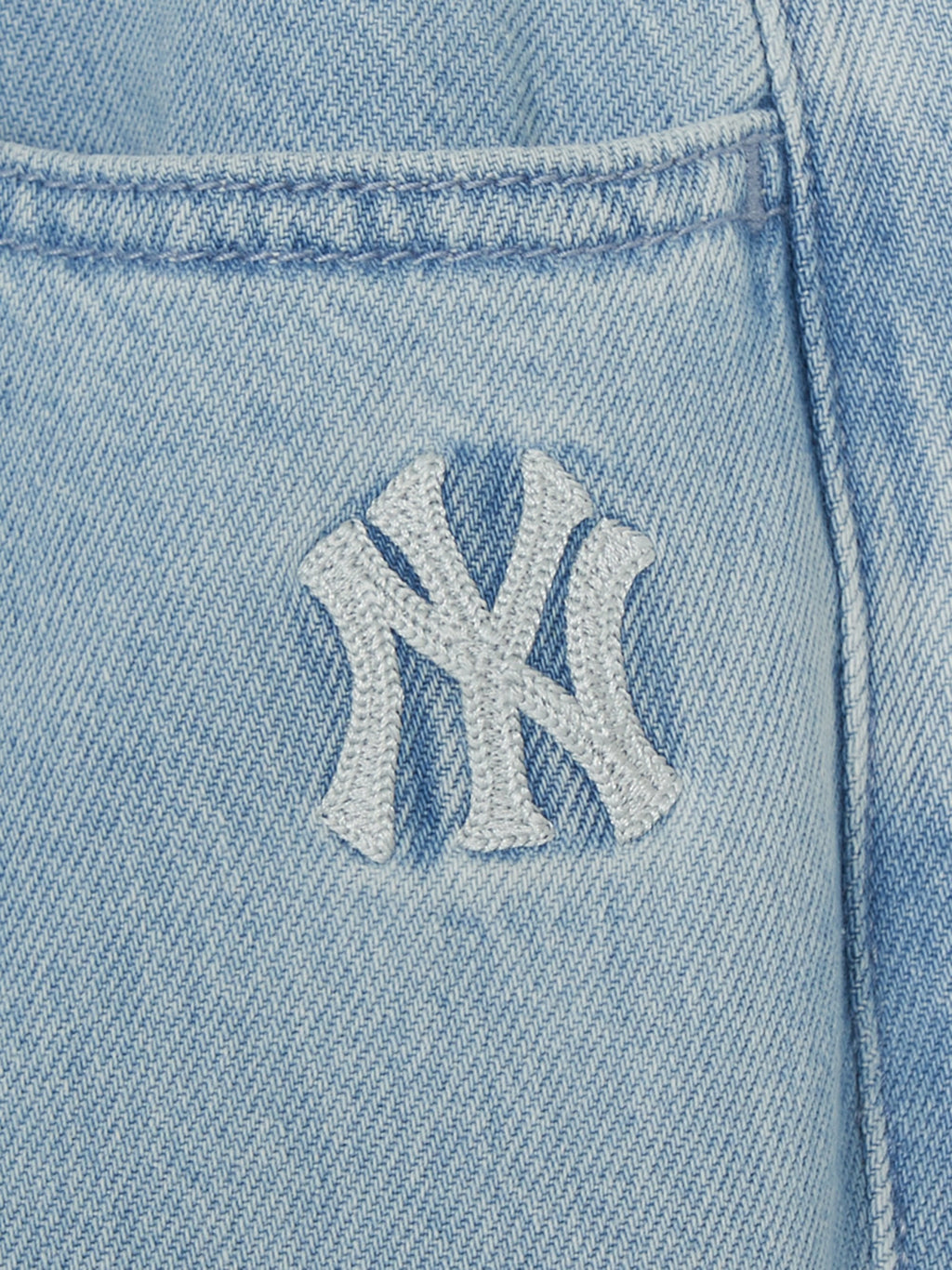 [mlb korea] Women's Basic Small Logo Summer Tencel Wide Denim Pants