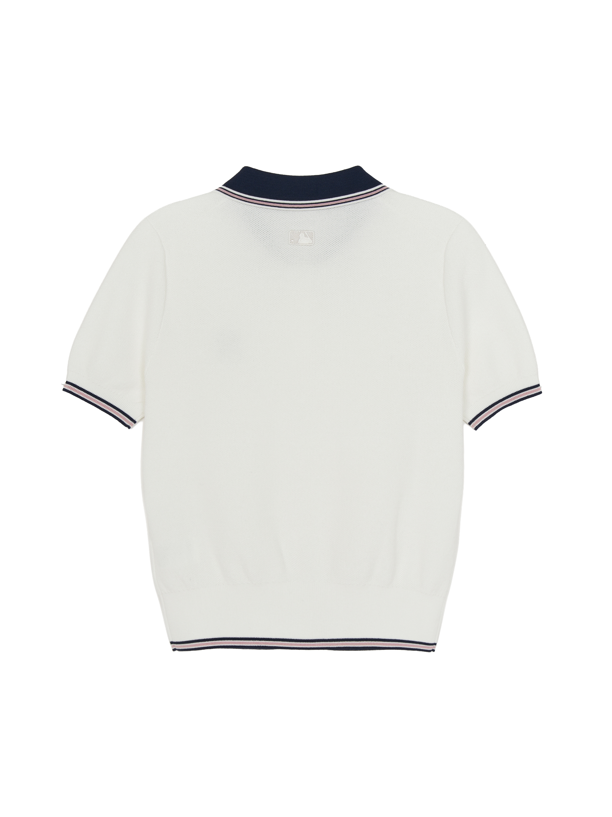 MLB Korea Women's Varsity Color Block Polo Short Sleeve Knit Pullover