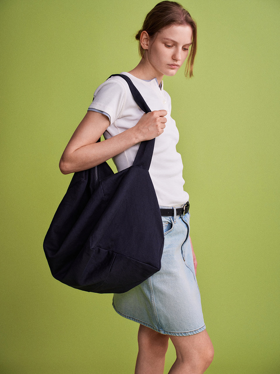 Facade Pattern Cool Cotton Harper Bag navy