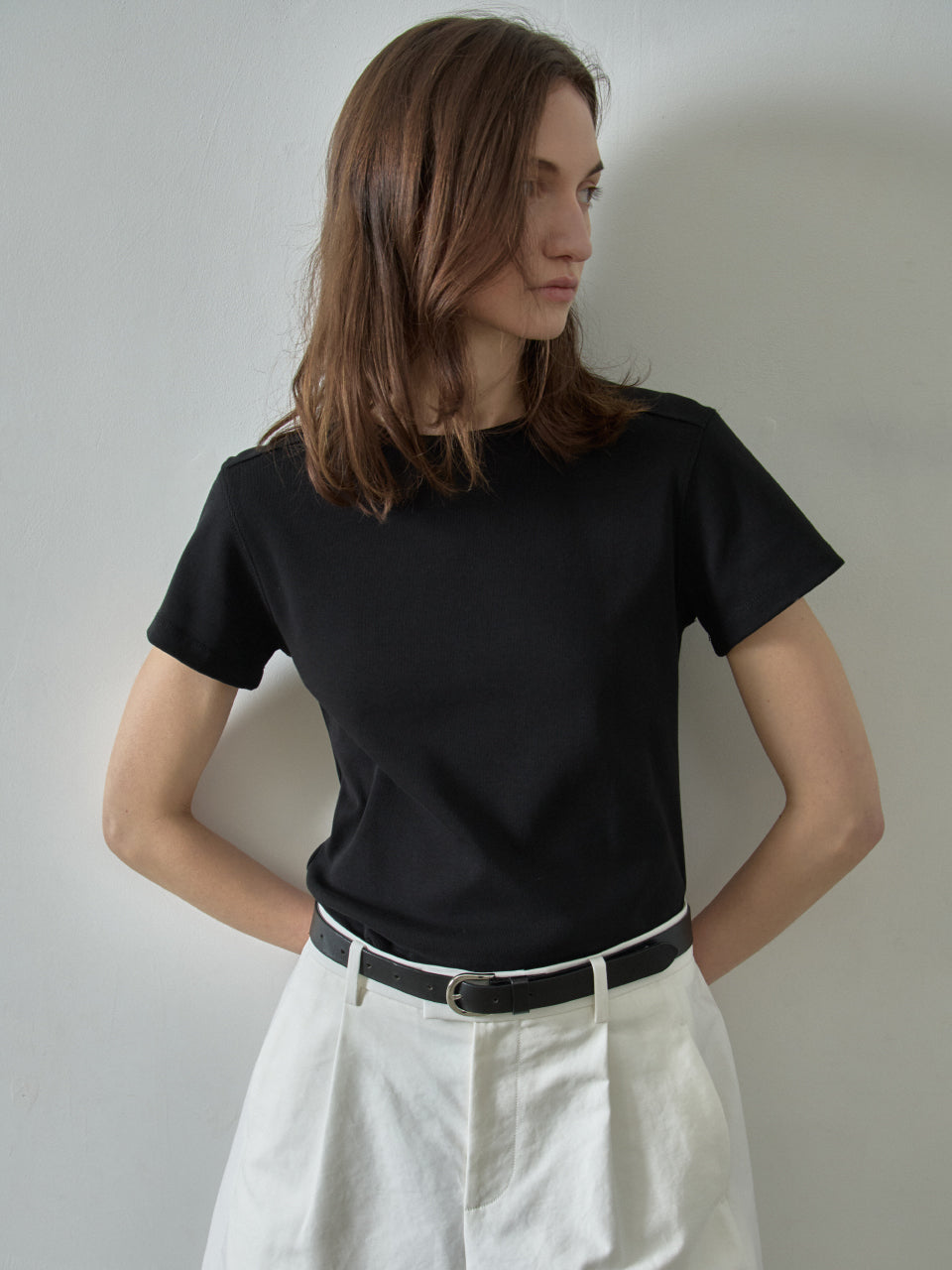 Facade Pattern Cotton Fitted T-shirt
