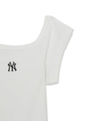 MLB Korea Women's Basic Off Shoulder Shirring Ribbed Dress