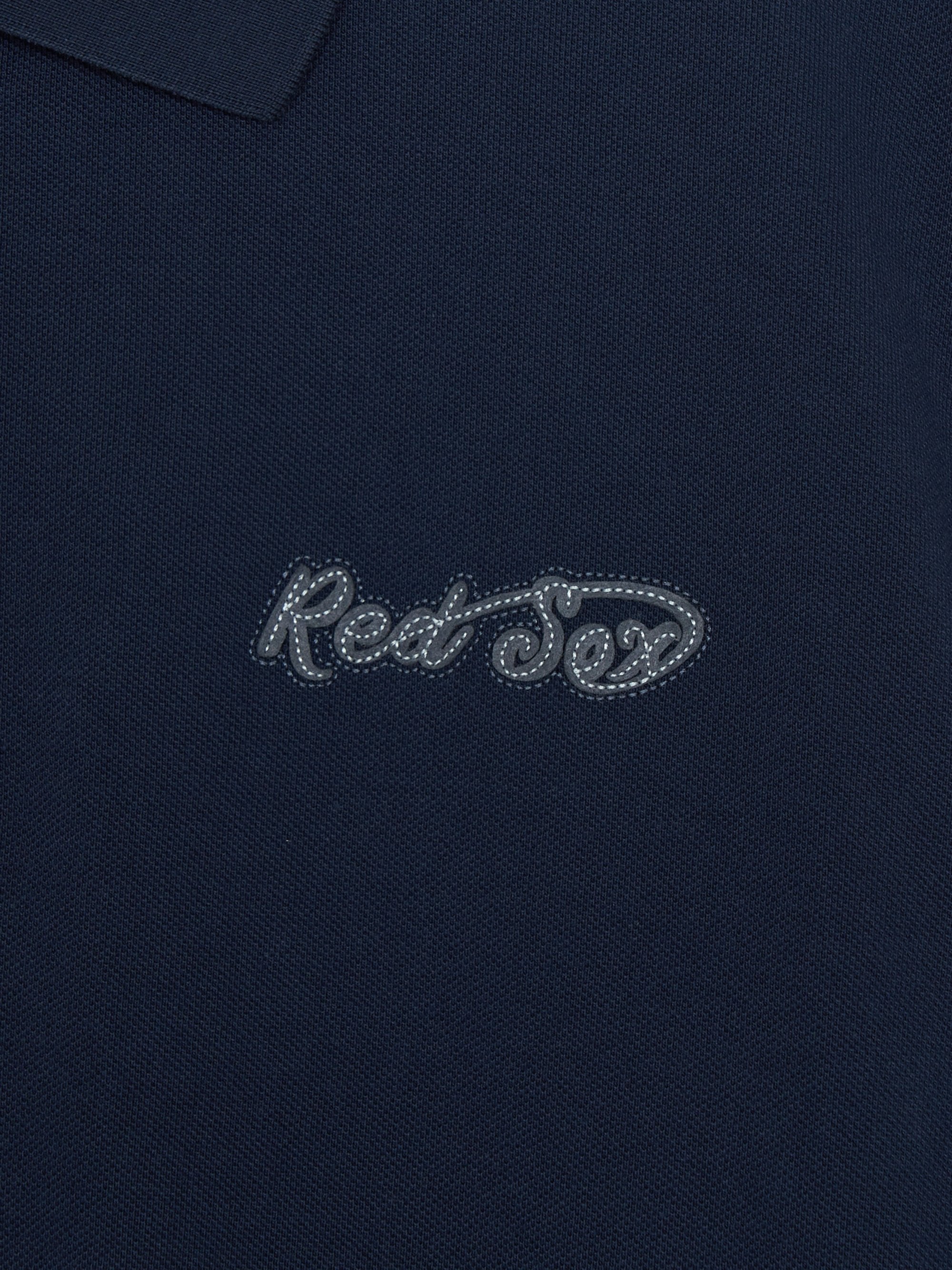 MLB Korea Varsity Small Cursive Over Fit Polo T-Shirts