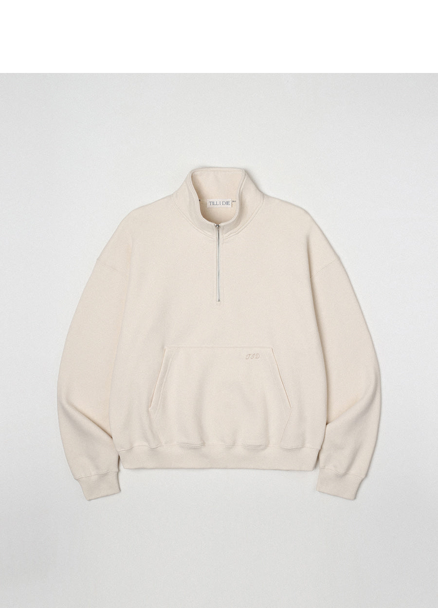 Tillidie Brushed Zip Up Mtm Cream