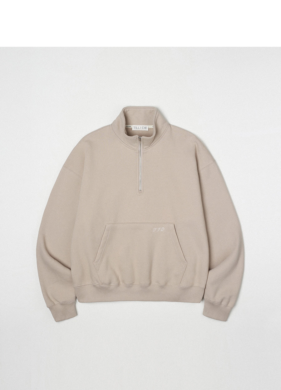 Tillidie Brushed Zip Up Mtm Beige