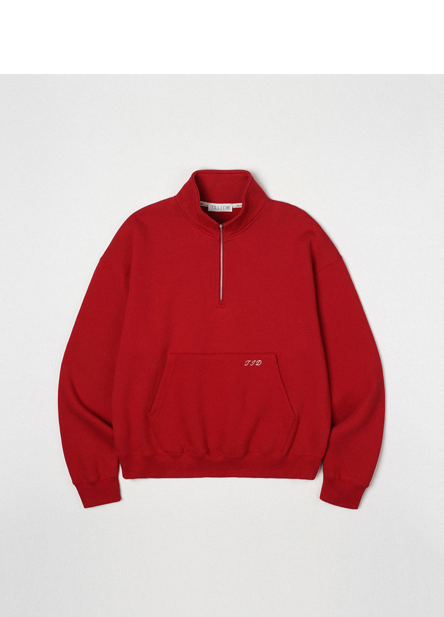 Tillidie Brushed Zip Up Mtm Red
