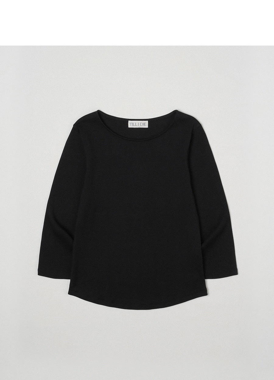 Tillidie Layer Boat Neck Tee Black
