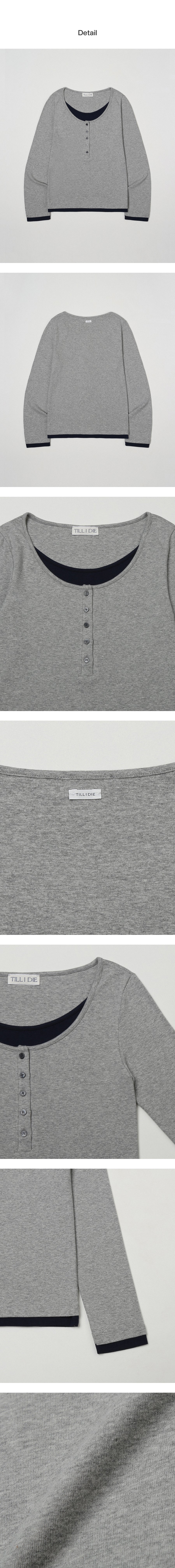 Tillidie Henry Layered Modal Tee Melange