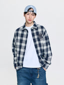 MLB Korea Basic Cotton Flannel Check Shirts