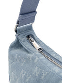 MLB Korea Classic Monogram Denim Vintage Hobo Bag