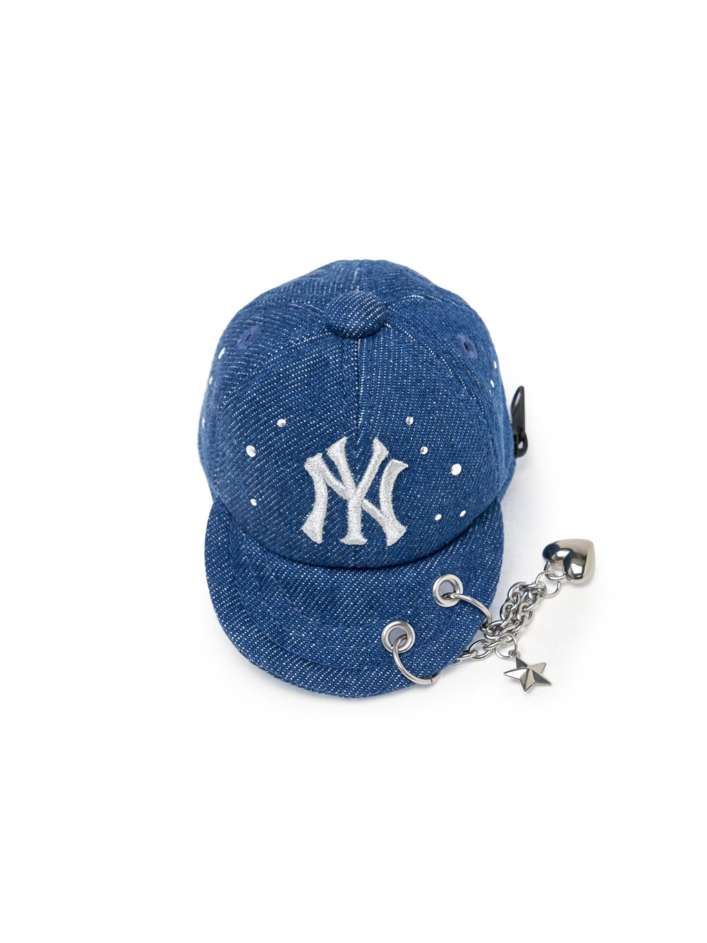 MLB Korea Basic Denim Point Ballcap Pouch Keyring