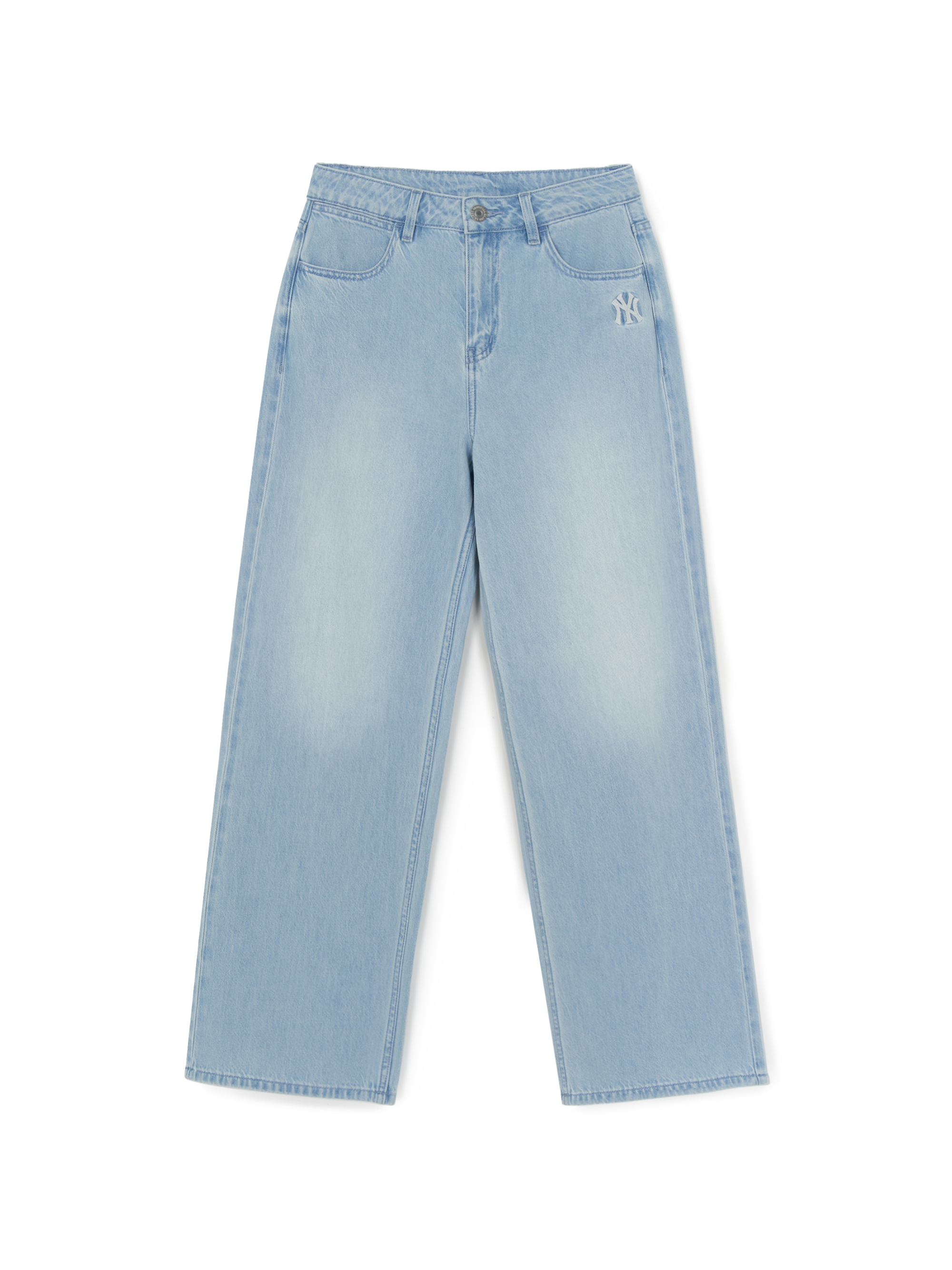 [mlb korea] Women's Basic Small Logo Summer Tencel Wide Denim Pants