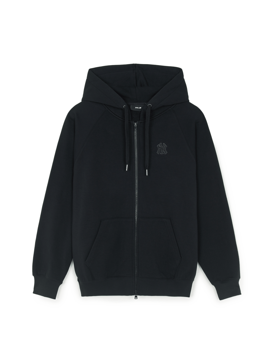 Basic Small-Logo Brushed-Fleece Zip-Up Hoodie — New York Yankees