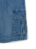 [MLB] Women's Varsity Vintage Slub Cargo 9in Denim Shorts