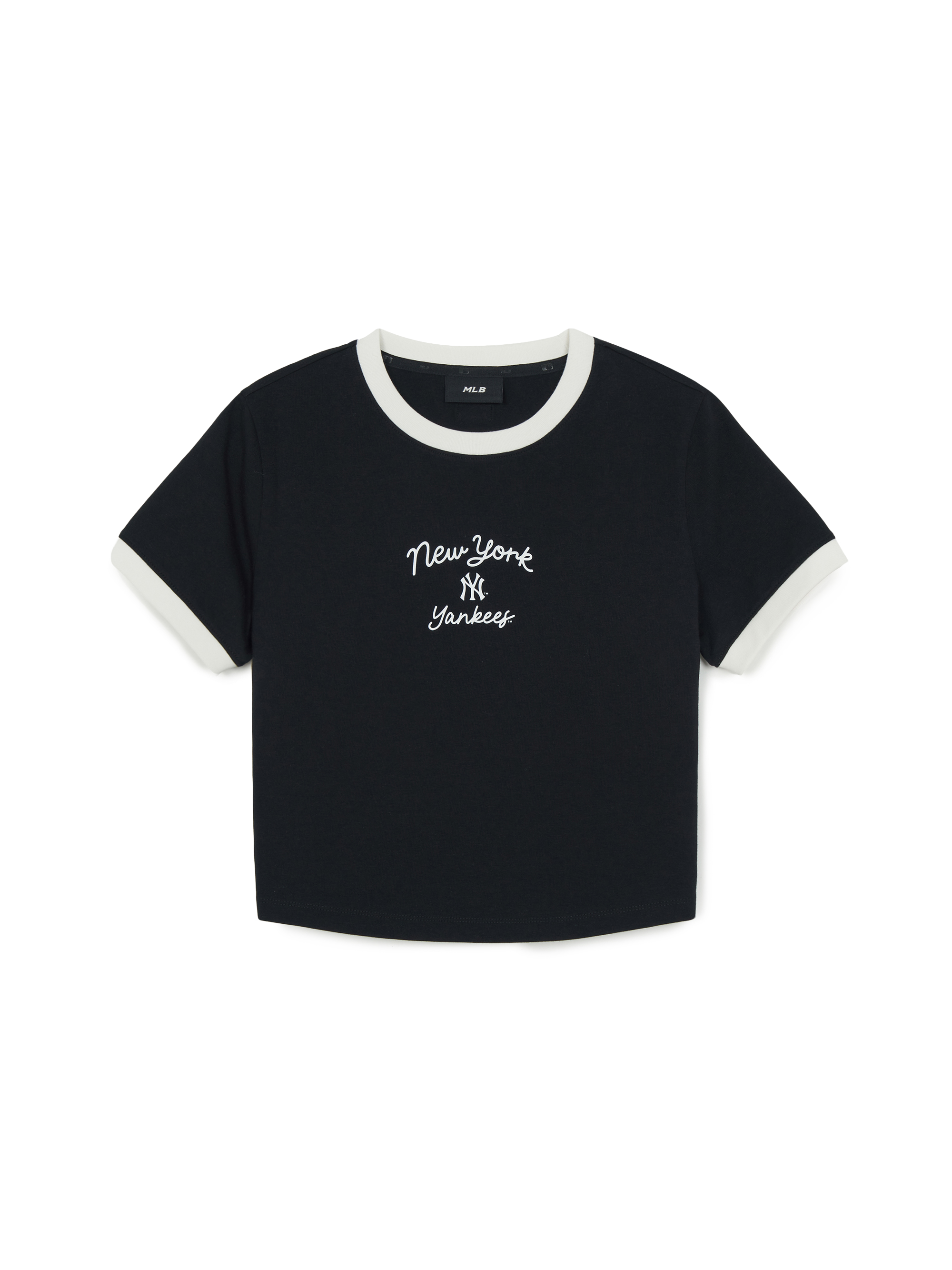 MLB Korea Women's Sportive Cursive Ringer Crop T-shirts