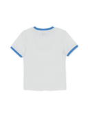 MLB Korea Women's Varsity Lettering Slim Slub Ringer T-shirts